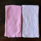 2 New Gerber Baby Girl Cotton Burp Cloths Pink Pattern Kitten