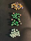 Lot - Chevron Glass Beads - 60 Indian Native American Beads  b300 
