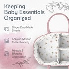 X-large Floral Diaper Caddy Organizer With Handle For Baby Nursery