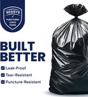 Contractor Trash Bags 55-60 Gallon     3 0 Mil     Black Heavy Duty Garbage Bag     38