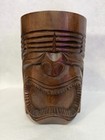 Vtg Hand Carved Wood Hawaii Ku Face Very Large Tiki Mug W handle Philippines 8   
