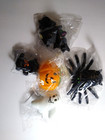 Lot Of 5 Halloween Vintage Toys Black Cat Ghost Spider Bat Jol Hong Kong 1960s
