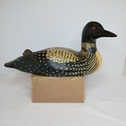 Vtg Oregon Wildlife Carving 2002 Charter Collection Leah Jewell Loon With Baby 