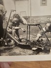 Vintage Photo Snapshot A Group Of Guys Building A Motor Scooter  d6 
