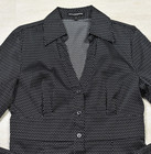 Y2k Express Design Studio Button Up Blouse Black Business Dark Victorian Sm Vtg