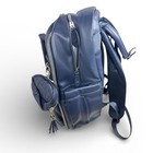 Babbleroo Vegan Leather Diaper Bag Backpack     New With Tags  Midnight Blue