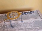 Antique Brass Fireplace Trivet Longfields 3 Legged Wrought Iron 1800s 13 x5 