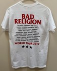 Bad Religion Shirt Mens Medium M White World Tour 2017 Punk Rock Band Graphic
