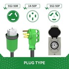 50 Amp Generator Cord 25ft And Power Inlet Box Combo Kit - Pre-drilled  Water   