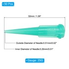 50 Pcs 18g Plastic Blunt Tip Tapered Dispensing Needle For Glue  Green