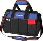 Workpro 18  Tool Bag Zipper Top Tool Organizer Case Wide Mouth Open Black blue