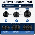 6pcs 3 Sizes Ball Joint Boot Replacement rubber Car Tie Rod Boot For Dust