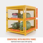 Uimoso Horizontal Cylinder Storage Cabinet 4x33lb Capacity Propane Storage Cage