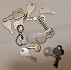 Mixed Lot 13 Vintage Old Used Flat Stamped Lock Padlock Luggage Repurpose Keys