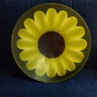 Vintage 1960s Wondermold Yellow Lucite Sunflower Lazy Susan 