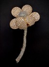 Vintage Ciner Rhinestone Flower Pin pendant From The Famous Ciner Flower Garden 