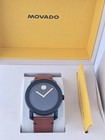 Movado Bold Men s Black Dial Brown Leather Strap Watch - 3600305   695 Msrp 