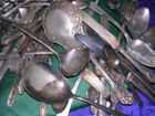  py  Lot Of 50 Pcs Vintage Antique Silverplate Flatware Silverware Mixed