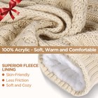 Womens Long Scarf Gloves Winter Beanie Hat Set Cold Weather Hat Scarf Glove Set