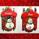 Ganz Sled Christmas Ornament Red Sleigh Snowman Personalized Choose Name Nwt