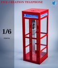 1 6 Phone Booth Model Scene Platform For 12   Action Doll Figure Model