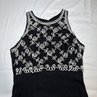 Vintage Scott Mcclintock Petite Dress Black White Detail Y2k Formal Maxi Size 8p