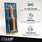 Titan Double-sided Hair Brush   Wooden Handle Grooming Brush For Styling  