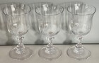 Set Of 3 Mikasa French Countryside Optic Crystal Wine Glasses 6 3 4  Tall