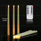 12pcs Flickering Flameless Led Taper Candles Stick Timer Remote Battery Operated