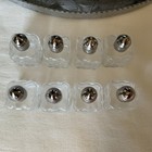 Vintage Silver-plated Individual Salt   Pepper Shakers Glass  8 Pcs  Set  In Box