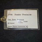 Live Patrick Dahlheimer Travel   Equipment Tag 1956 Fender Precision Bass