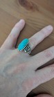 Carolyn Pollack Sterling Silver Turquoise Ring Size 7