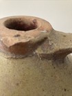 Antique Handmade Pottery Jug Primitive 10    Heavy Vtg