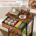 Coffee Bar Station  3-tier Small Coffee Stand Station With Storage  Farmhouse   