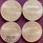 2000-p d Lincoln Memorial Cent Bu - Lot Of Four  From Bank Rolls 