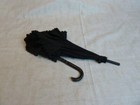 Antique Folding Parasol Civil War Era Carved Wood Handle Carriage Umbrella