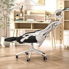 Home Office gaming Chair With Footrest - Adjustable Lumbar Support   Headrest 