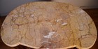 1900s Antique French Louis Xv Walnut Satinwood Inlay   Marble Top Commode