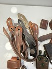 Vintage Military Leather   Metal Hardware Lot Gun Sling Buckles Keepers Parts