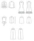 Butterick Sewing Pattern 6795 10760 Jacket Dress Top Skirt Pants Size 6-14