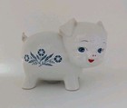 Corning Ware Piggy Bank Blue Cornflower Made In England Stamp Replaced Stopper
