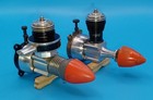 Lot Of 2 Vintage Cox  049 Engines     Qrc Muffler   Babe Bee     Tested