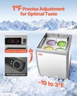 Vevor Commercial Ice Cream Display Case 5 6 Cu ft Gelato Dipping Freezer Cabinet