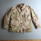Vtg Usgi Us Army Surplus M65 Field Jacket Desert Camo Military Coat Medium Short