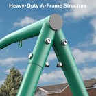 440lb Metal Swing Set Kids Adult Outdoor Play Backyard Swingset Heavy Duty Frame