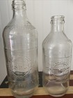 Vintage Embossed Pepsi Bottles- 16 Oz Pepsi Cola   10 Oz Pepsi - Pair