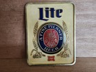 Miller Lite Fine Pilsner Beer Sign 1970s Plastic Pub Bar 12-3 4 x16-3 8  Vintage