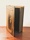 Vintage Leatherette   Felt Faux Book Keepsake Box  Duccio Madonna Cover Painting