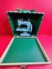 Rare Italian Azure Blue Singer 20 Sewhandy Sewing Machine Plaid Case Orig Box   