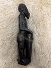 Vintage Hand Carved Stone Tribal Male Figure Statue Primitive Folk Art 11in
